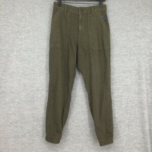Gap Utility Jogger Pants 10 Organic Cotton Green Square Pockets NEW NWT